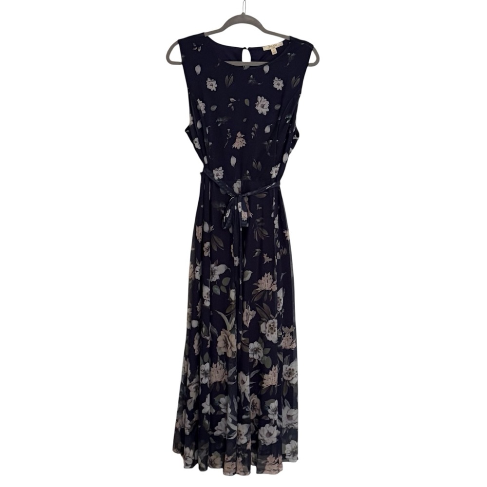 FREE SHIPPING - Haani Navy Floral Maxi Dress - Size Petite L